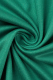 Grüne Mode Sexy Print rückenfreie asymmetrische One-Shoulder-Tops