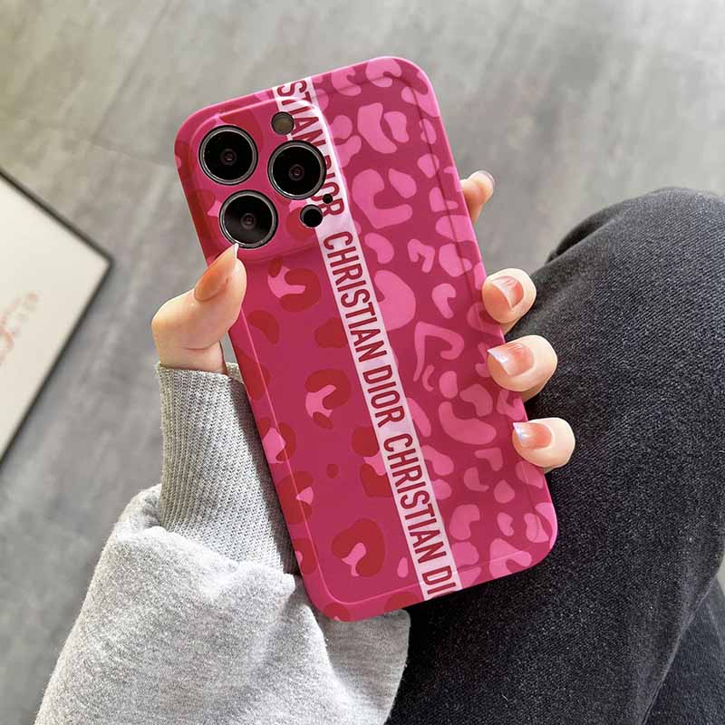 

Deep Pink Simplicity Letter Patchwork Phone Case