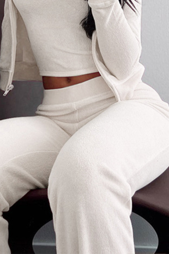 White Street Solid Patchwork Skinny High Waist Pencil Solid Color Bottoms