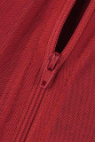Blue Fashion Sexy Patchwork Hot Drilling Plumes transparentes Moitié d'un col roulé Robes à manches longues