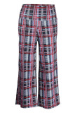 Pantalones de cintura alta regulares de patchwork con estampado casual de moda de camuflaje