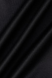 T-shirts à col rond transparents en patchwork imprimé mode décontracté noir
