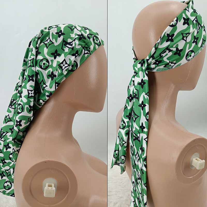

Green Casual Print Patchwork Letter Hat