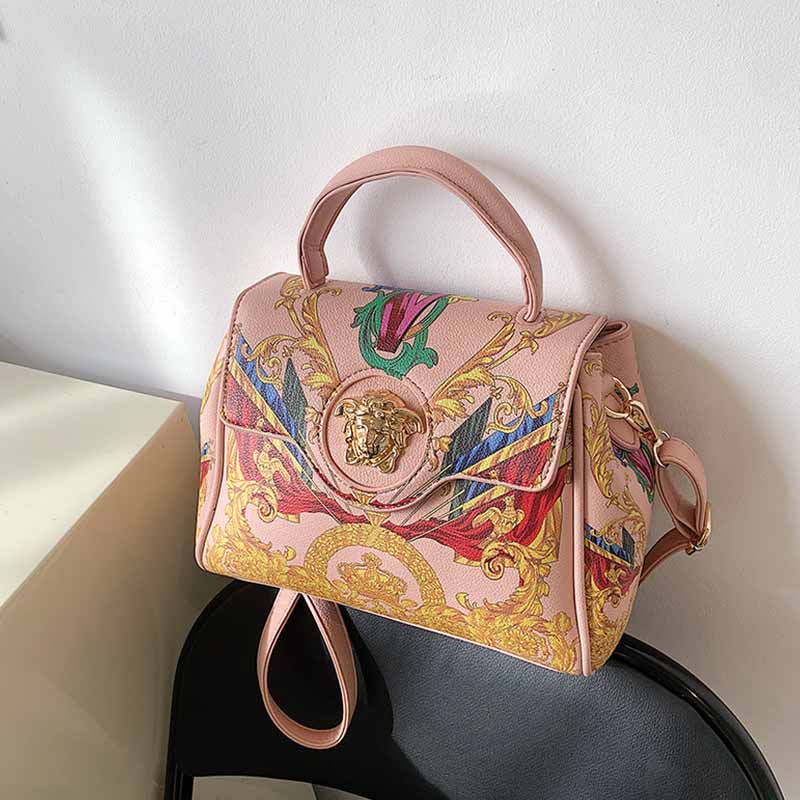 

Pink Casual Print Patchwork Bags