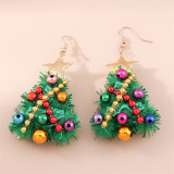 Colour Daily Party The stars Christmas Tree Patchwork Earrings