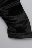 Grey Street Solid Fold Hooded Collar Långärmad Två delar
