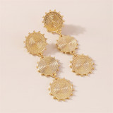 Gold Daily Party Solid Patchwork Earrings