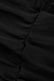Noir Sexy Formelle Solide Dos Nu Fente De L'épaule Robe De Soirée Robes