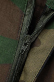Camouflage Décontracté Imprimé Camouflage Imprimé Patchwork Taille Haute Droite Pleine Impression Bas