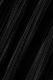 Черный сексуальный однотонный комбинезон в стиле пэчворк с V-образным вырезом и прямым комбинезоном