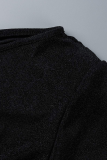 Черное сексуальное платье в стиле пэчворк с блестками на одно плечо Нерегулярное платье Платья