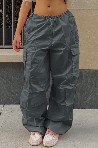 Grey Street Draw String Mid Waist Harlan Sweatpants Cargo Pants