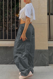 Однотонные однотонные брюки Harlan со средней посадкой и завязками в стиле пэчворк Black Street Harlan