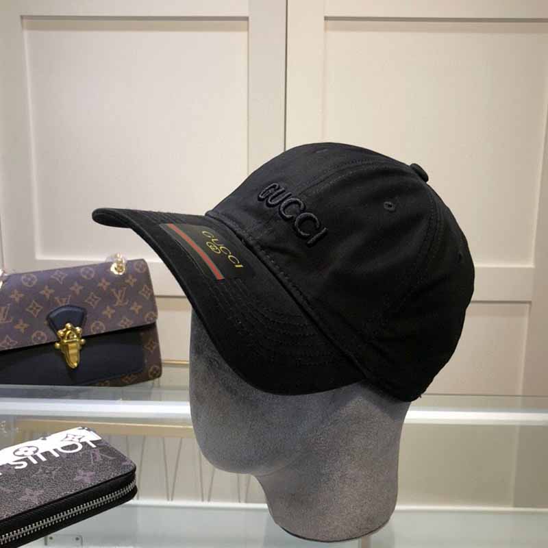 

Black Casual Letter Embroidered Hat
