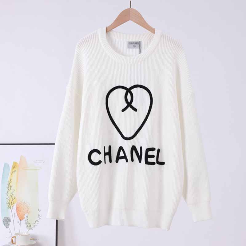 

White Street Letter Patchwork O Neck Tops