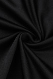 Черное сексуальное сплошное бинтовое длинное платье с открытой спиной и лямкой на шее