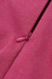 Partes inferiores da cor sólida do orador alto da cintura dos retalhos contínuos elegantes vermelhos