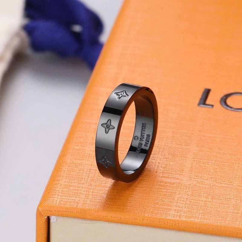 

Black Simplicity Letter Patchwork Rings