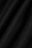 Серый Повседневный принт Пэчворк Воротник с капюшоном Длинный рукав Из двух частей