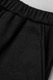ブルゴーニュカジュアルプリントパッチワークフード付きカラー長袖ツーピース