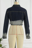 Прямая джинсовая куртка с длинными рукавами и отложным воротником с отложным воротником и принтом в стиле пэчворк Black Street