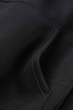 タンジェリン レッド カジュアル プリント パッチワーク フード付きカラー ワンステップ スカート ドレス