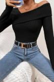 Deep Coffee Sexy Casual Solid Patchwork V-Ausschnitt Skinny Bodysuits