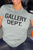 Orange Street T-shirts met dagelijkse print en O-hals