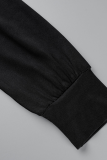 Черные сексуальные сплошные повязки с V-образным вырезом и юбкой-карандашом Платья