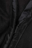 Noir Casual Sportswear Solide Patchwork Maigre Taille Haute Crayon Bas de Couleur Unie
