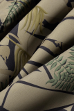 Camouflage-Street-Print-Patchwork-Harlan-Hosen mit hoher Taille und weitem Bein und durchgehendem Print