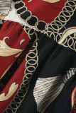 Черный сексуальный повседневный дизайн ремня с принтом и бантом на одно плечо Линия платья
