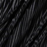 Черный сексуальный повседневный сплошной кардиган жилеты брюки V-образный вырез с длинным рукавом из двух частей