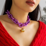 Purple Casual Daily Party Solid Patchwork Necklaces