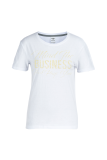 T-shirts blancs décontractés à col en V et à imprimé vintage