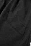 Prendas de abrigo con cuello vuelto y cárdigan sólido informal gris