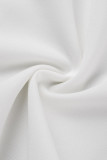 Gris elegante sólido vendaje patchwork pliegue asimétrico cuello lápiz falda vestidos