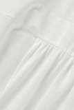 Robes de jupe crayon à col oblique asymétrique en patchwork solide blanc sexy