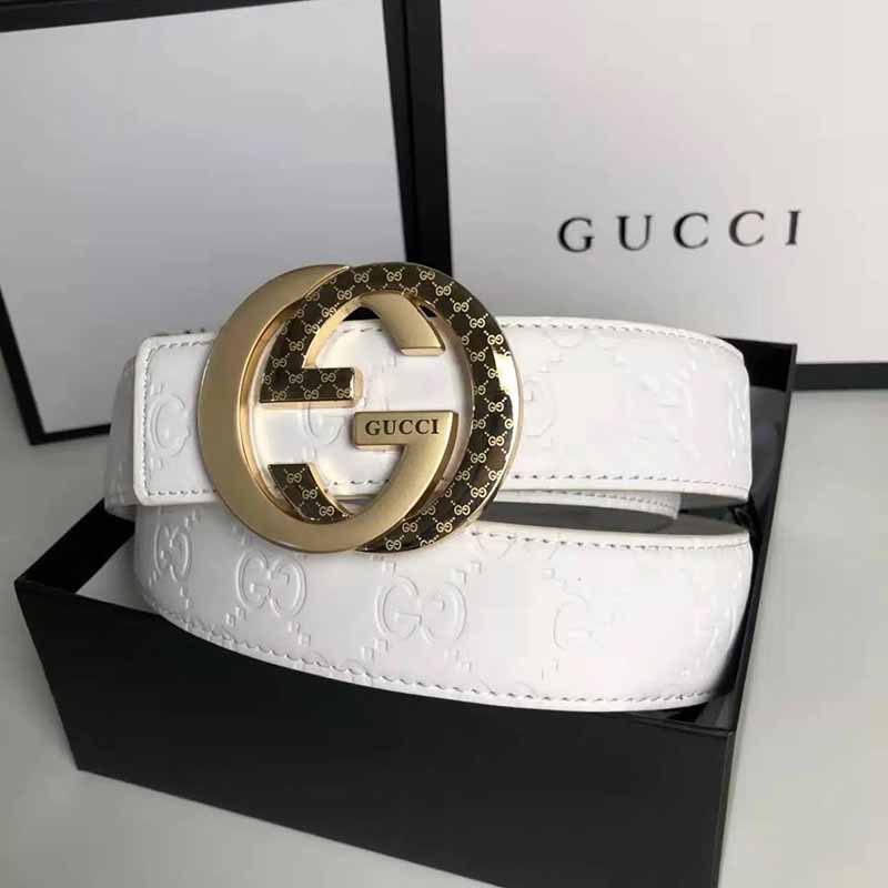 

Gold Casual Letter Patchwork Belts