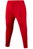 Red Street Solid Draw String Harlan High Waist Harlan Solid Color Bottoms
