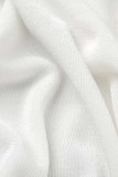 Белое сексуальное сплошное бинтовое длинное платье с открытой спиной на тонких бретелях
