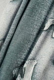 Bas gris décontracté à taille haute classique avec lettres basiques
