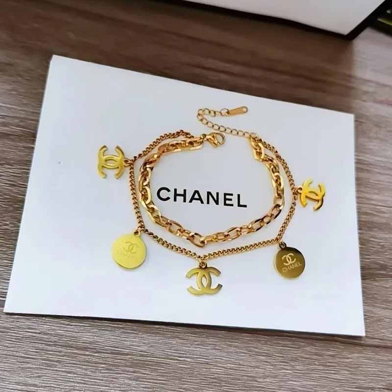

Gold Daily Letter Chains Bracelets