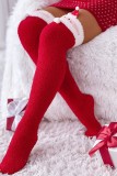 Röd Casual Daily Patchwork Basic Sock