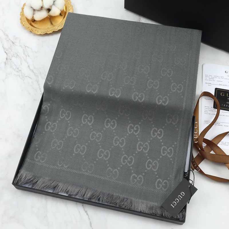 

Dark Gray Elegant Letter Tassel Scarf(Without Box)