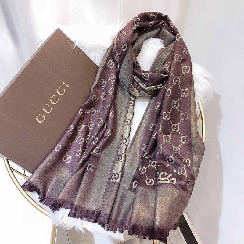 

Coffee Elegant Letter Tassel Scarf