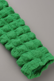 Due pezzi manica lunga dolcevita patchwork tinta unita verde strada