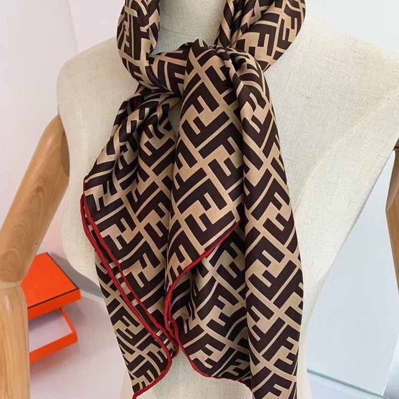 

Red Elegant Letter Patchwork Scarf