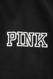 Colletto cardigan con fibbia patchwork stampa casual rosa manica lunga due pezzi