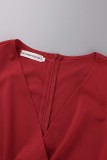 Robes de jupe crayon décontractées noires à col en V et patchwork